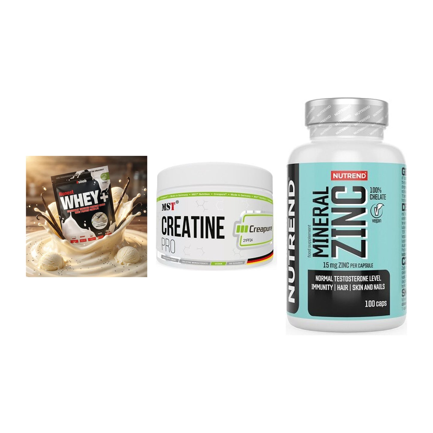 Einsteiger-Set: Sinob Honest + MST Creatin Pro + Nutrend Zinc – alle enthaltenen Artikel