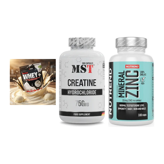 Einsteiger-Set: Sinob Honest + MST Creatine HCL + Nutrend Zinc – alle enthaltenen Artikel