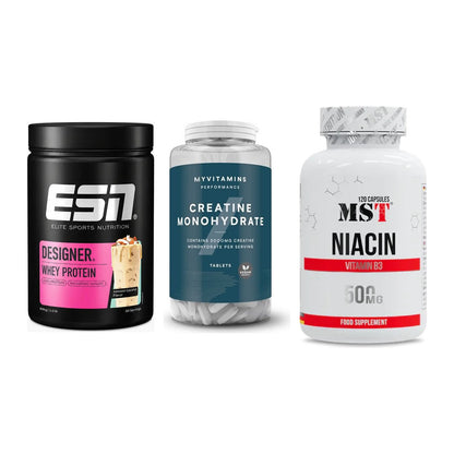 Einsteiger-Set: ESN Designer + MyProtein + MST Niacin – alle enthaltenen Artikel