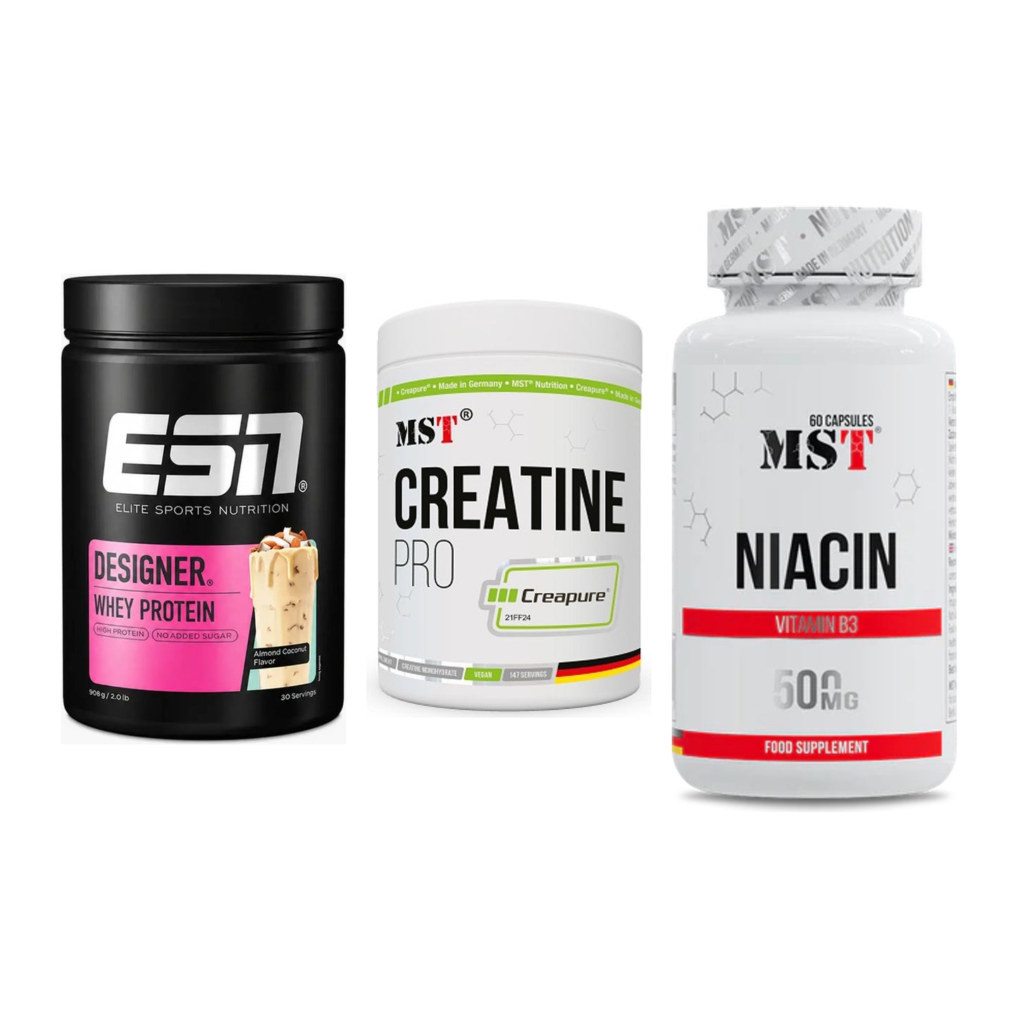 Einsteiger-Set: ESN Designer + MST Creatin Pro + MST Niacin – alle enthaltenen Artikel