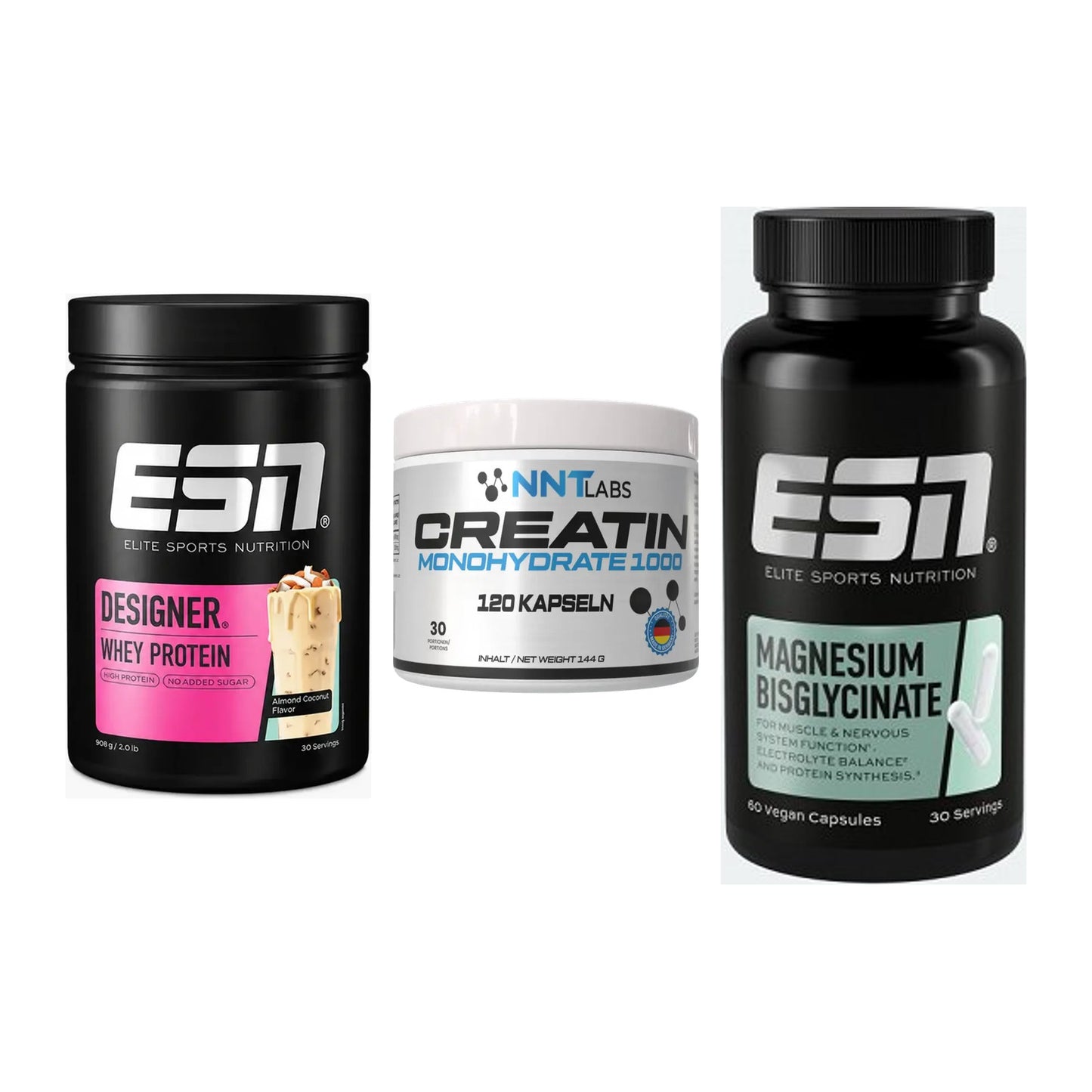 Einsteiger-Set: ESN Designer + NNT Creatin 1000 + ESN Magnesium – alle enthaltenen Artikel