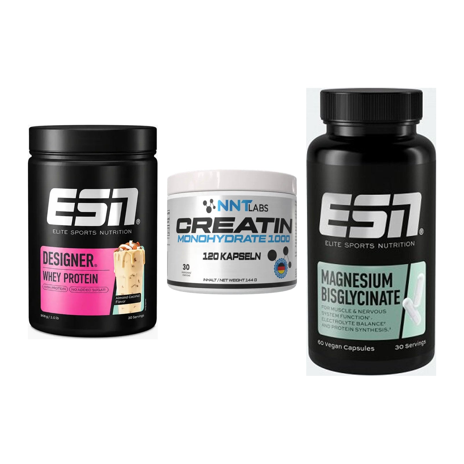 Einsteiger-Set: ESN Designer + NNT Creatin 1000 + ESN Magnesium – alle enthaltenen Artikel
