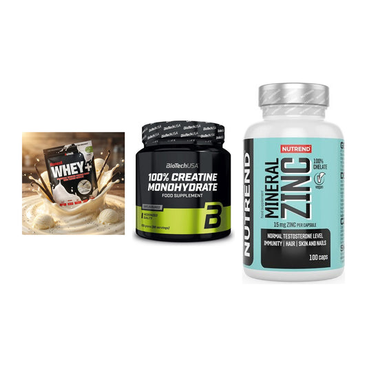 Einsteiger-Set: Sinob Honest + BioTech Creatine + Nutrend Zinc – alle enthaltenen Artikel