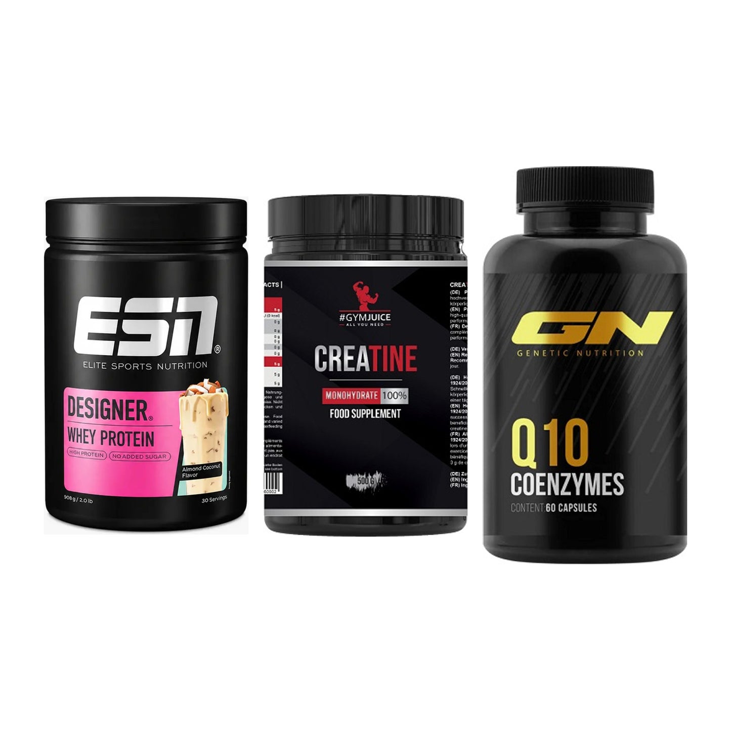 Einsteiger-Set: ESN Designer + #GYMJUICE + GN Q10 Health – alle enthaltenen Artikel