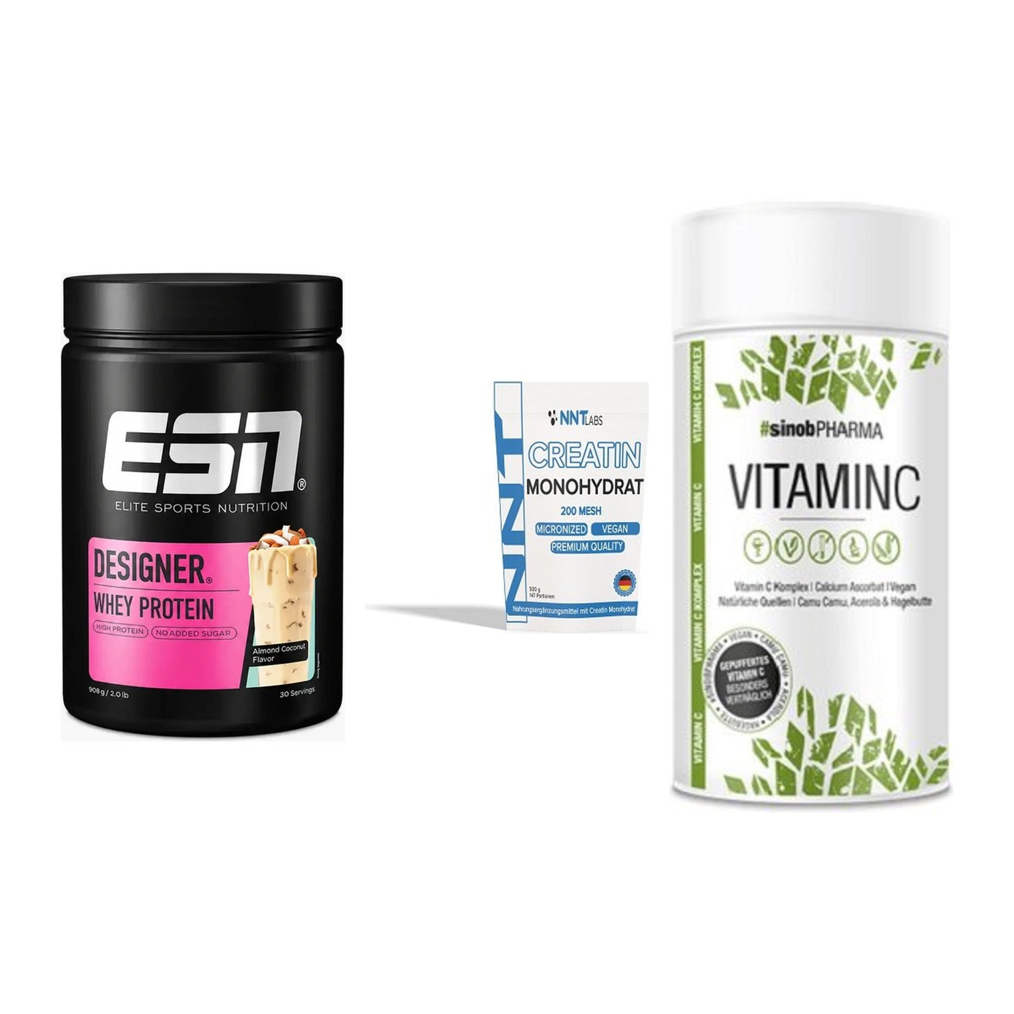 Einsteiger-Set: ESN Designer + NNT Creatin + Sinob Vitamin C – alle enthaltenen Artikel