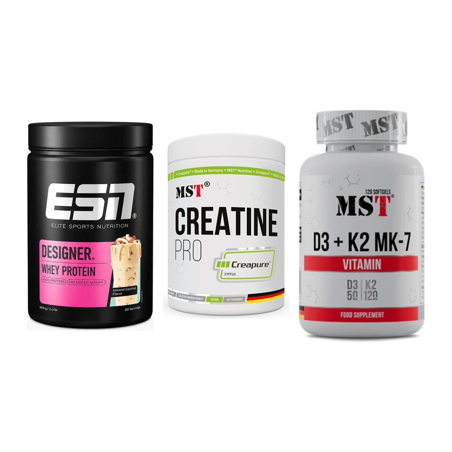 Einsteiger-Set: ESN Designer + MST Creatin Pro + MST Vitamin D3 – alle enthaltenen Artikel