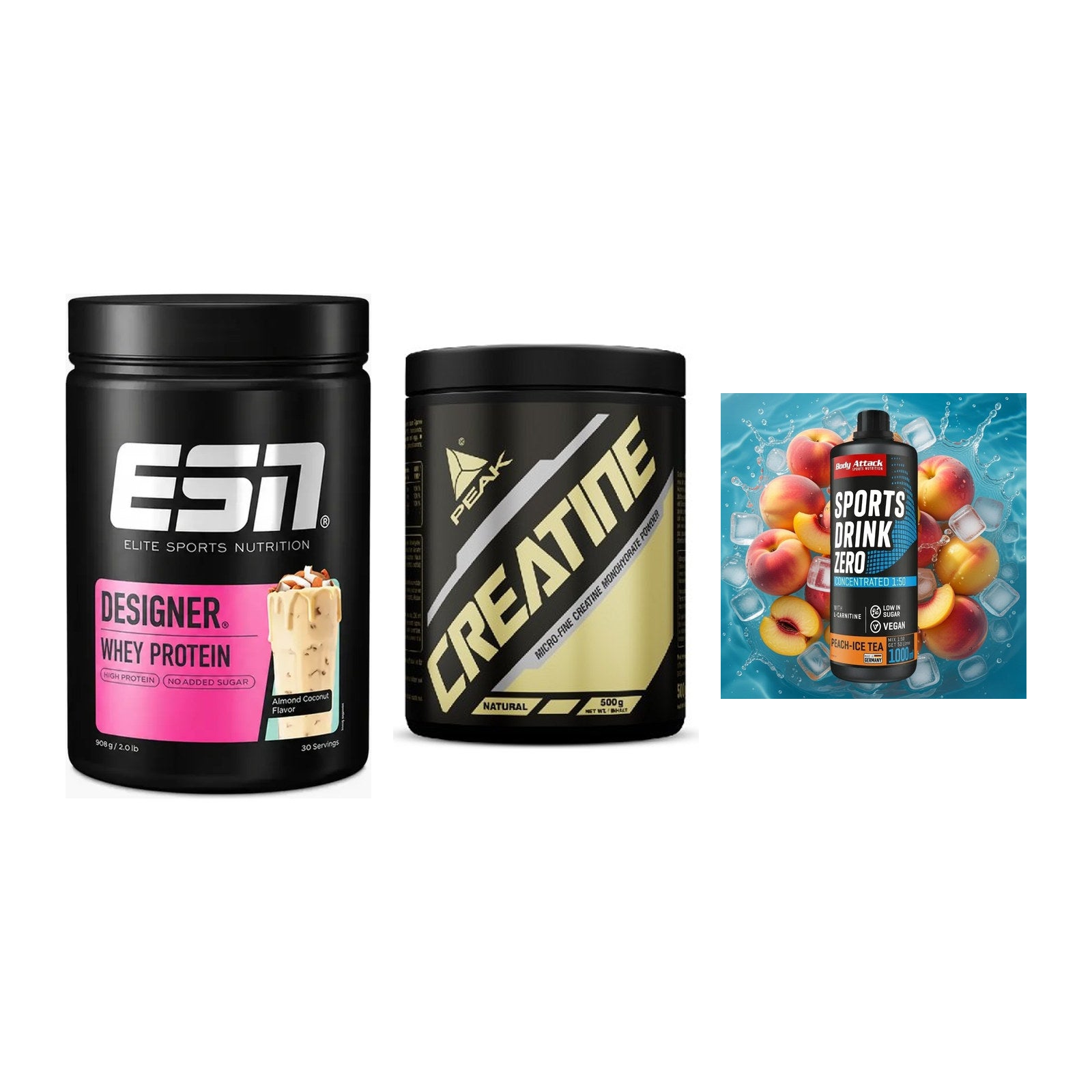 Einsteiger-Set: ESN Designer + Peak Creatin + Body Attack – alle enthaltenen Artikel