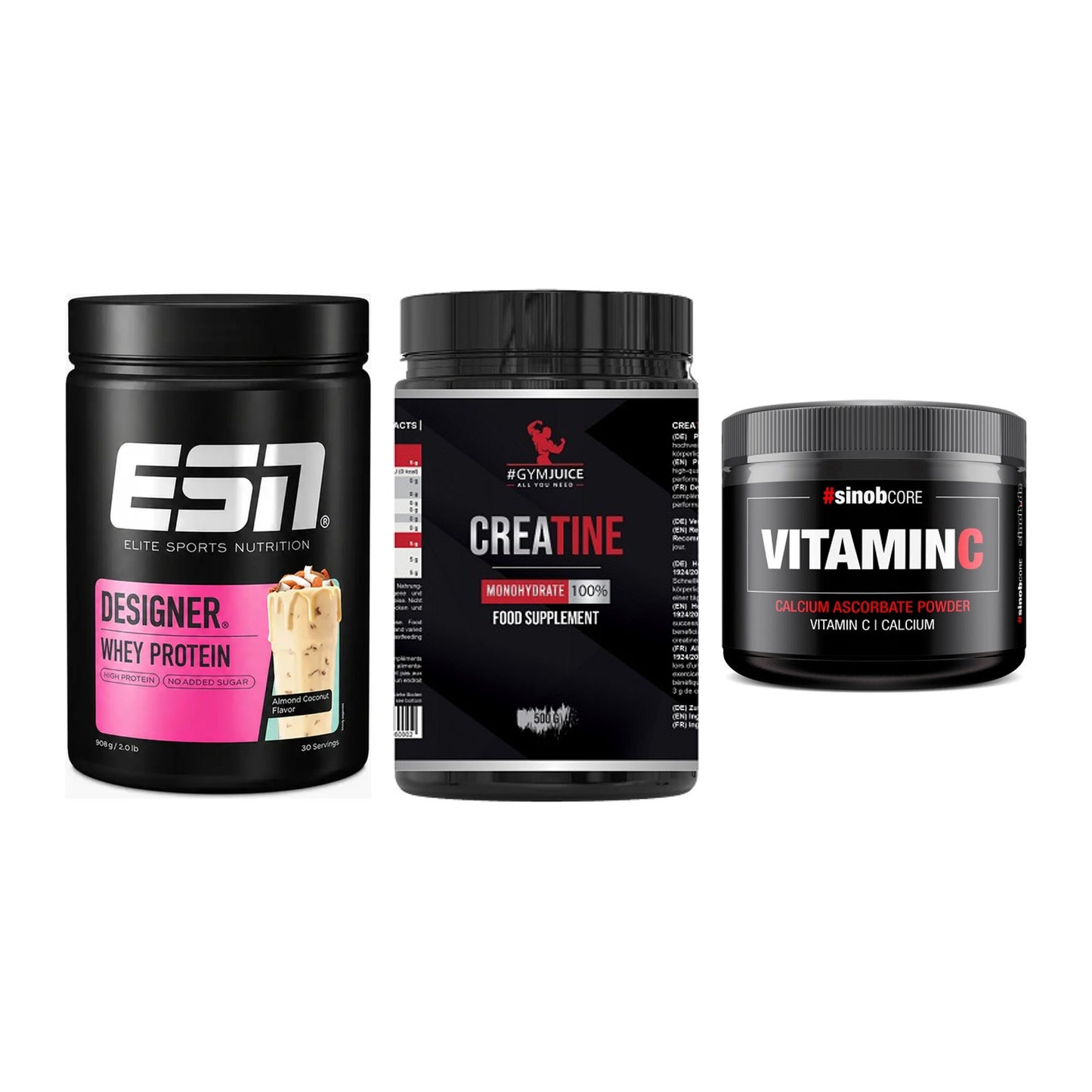 Einsteiger-Set: ESN Designer + #GYMJUICE + Sinob Vitamin C – alle enthaltenen Artikel