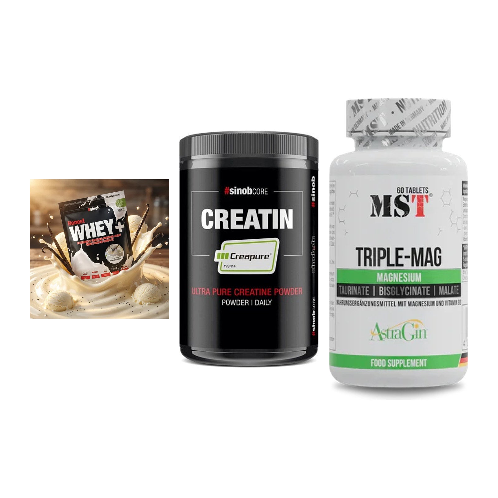 Einsteiger-Set: Sinob Honest + Sinob Creatin + MST Tripple Mag – alle enthaltenen Artikel
