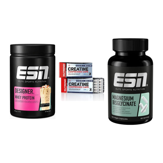 Einsteiger-Set: ESN Designer + Nutrend Creatine + ESN Magnesium – alle enthaltenen Artikel