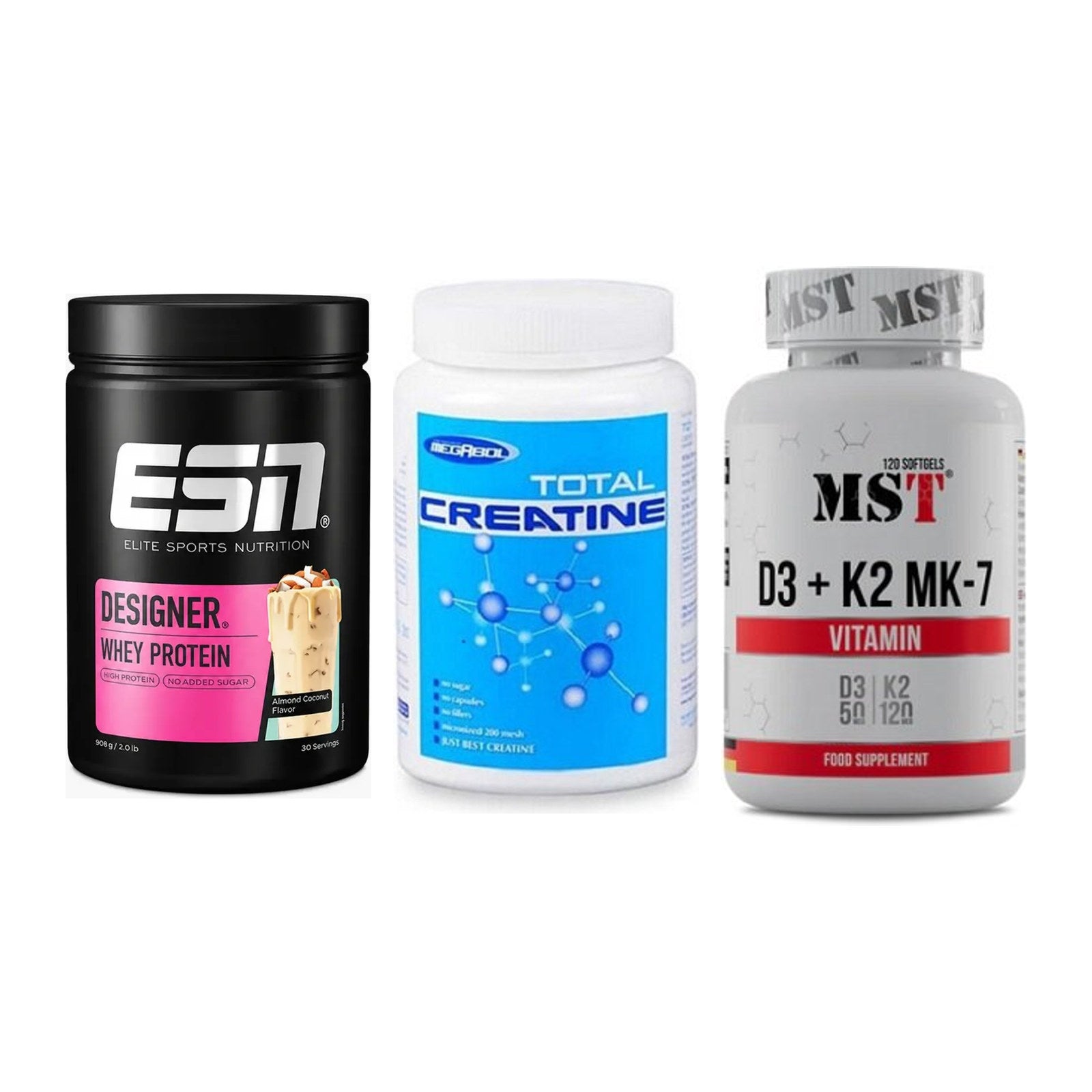 Einsteiger-Set: ESN Designer + Megabol Total + MST Vitamin D3 – alle enthaltenen Artikel