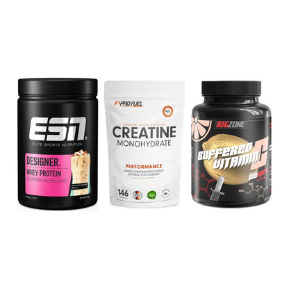 Einsteiger-Set: ESN Designer + ProFuel Creatine + Big Zone Buffere – alle enthaltenen Artikel