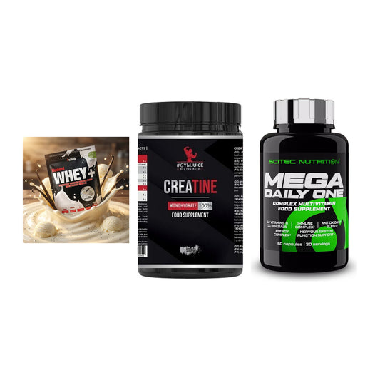 Einsteiger-Set: Sinob Honest + #GYMJUICE + Scitec Mega – alle enthaltenen Artikel