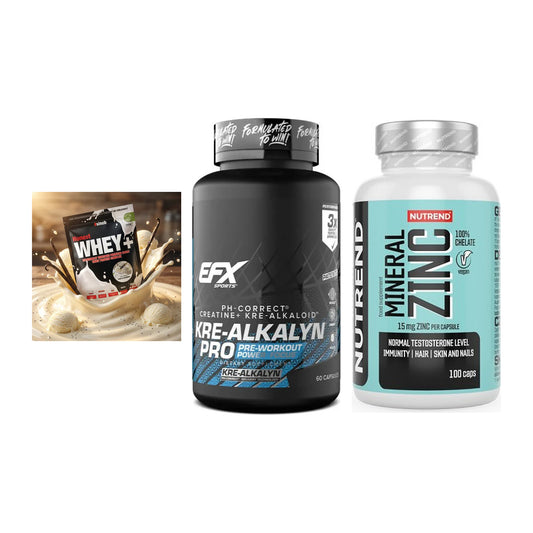 Einsteiger-Set: Sinob Honest + EFX Kre-Alkalyn + Nutrend Zinc – alle enthaltenen Artikel