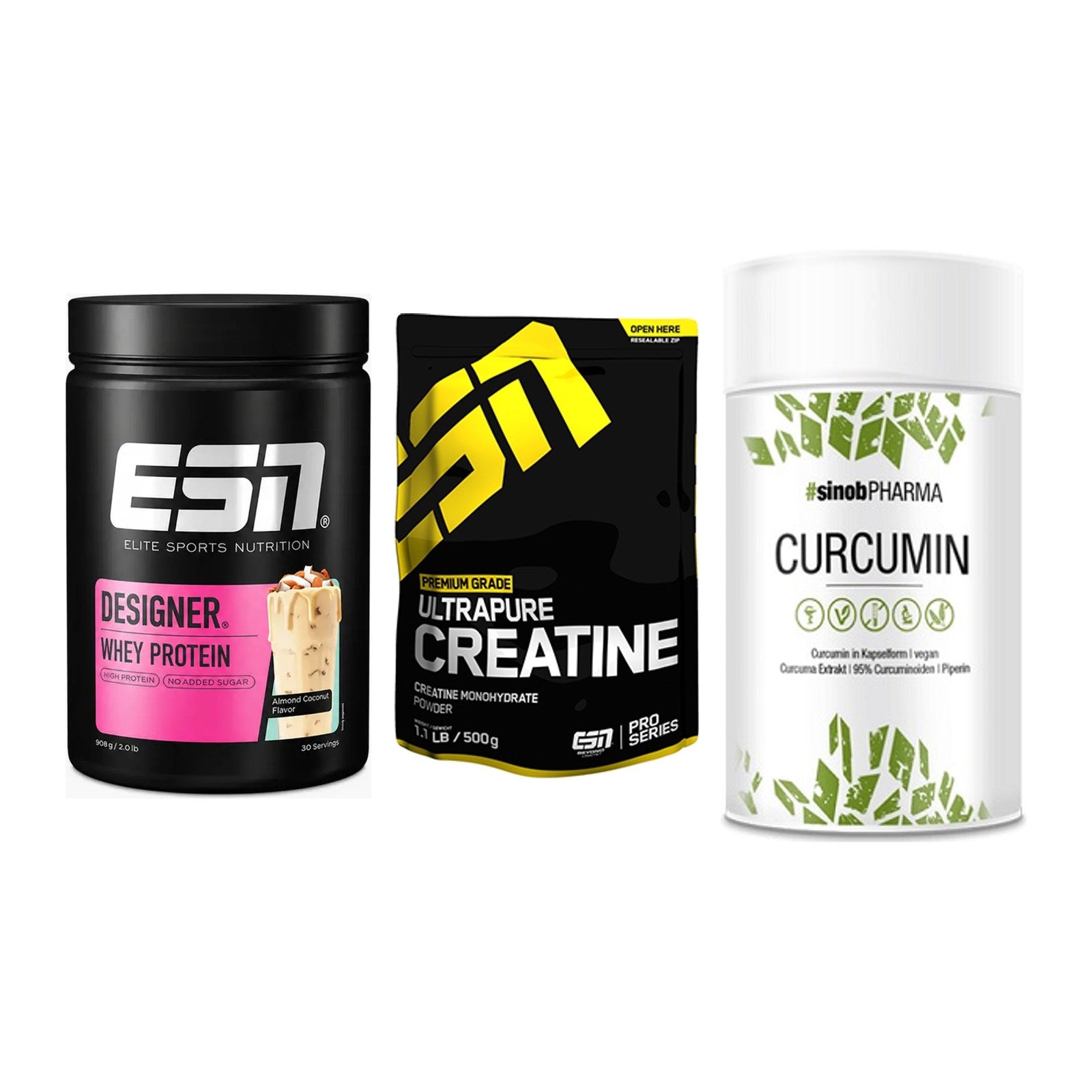 Einsteiger-Set: ESN Designer + ESN Ultrapure + Sinob Curcumin – alle enthaltenen Artikel