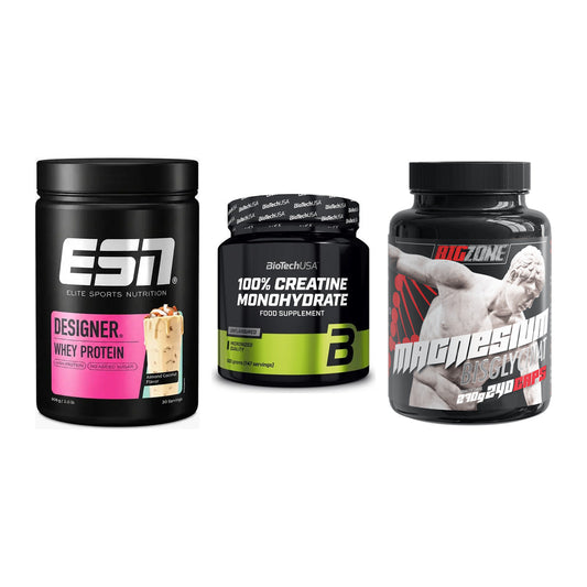 Einsteiger-Set: ESN Designer + BioTech Creatine + Big Zone Magnesi – alle enthaltenen Artikel