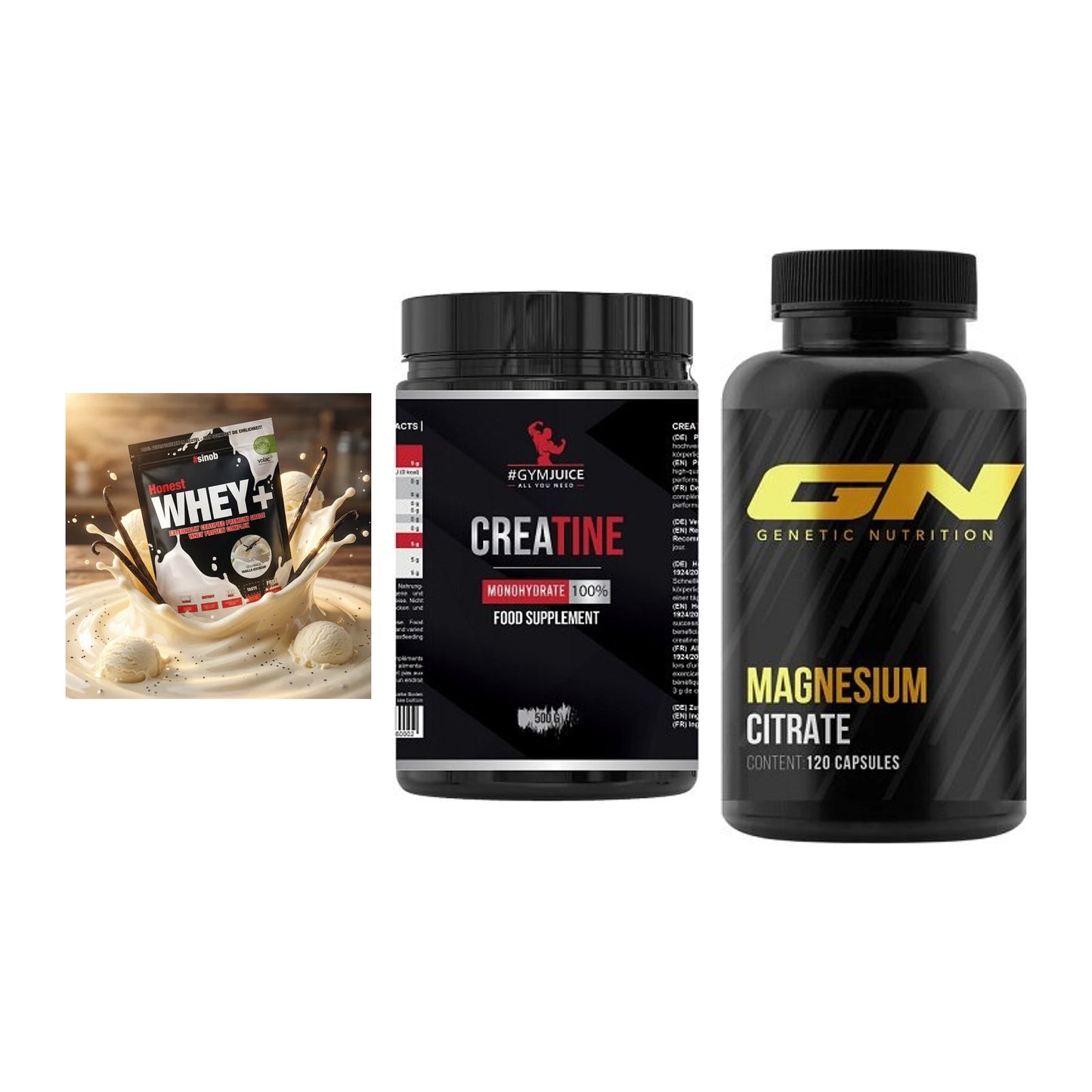 Einsteiger-Set: Sinob Honest + #GYMJUICE + GN Magnesium – alle enthaltenen Artikel