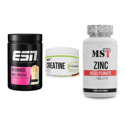 Einsteiger-Set: ESN Designer + MST Creatin Pro + MST Zinc Chelate – alle enthaltenen Artikel