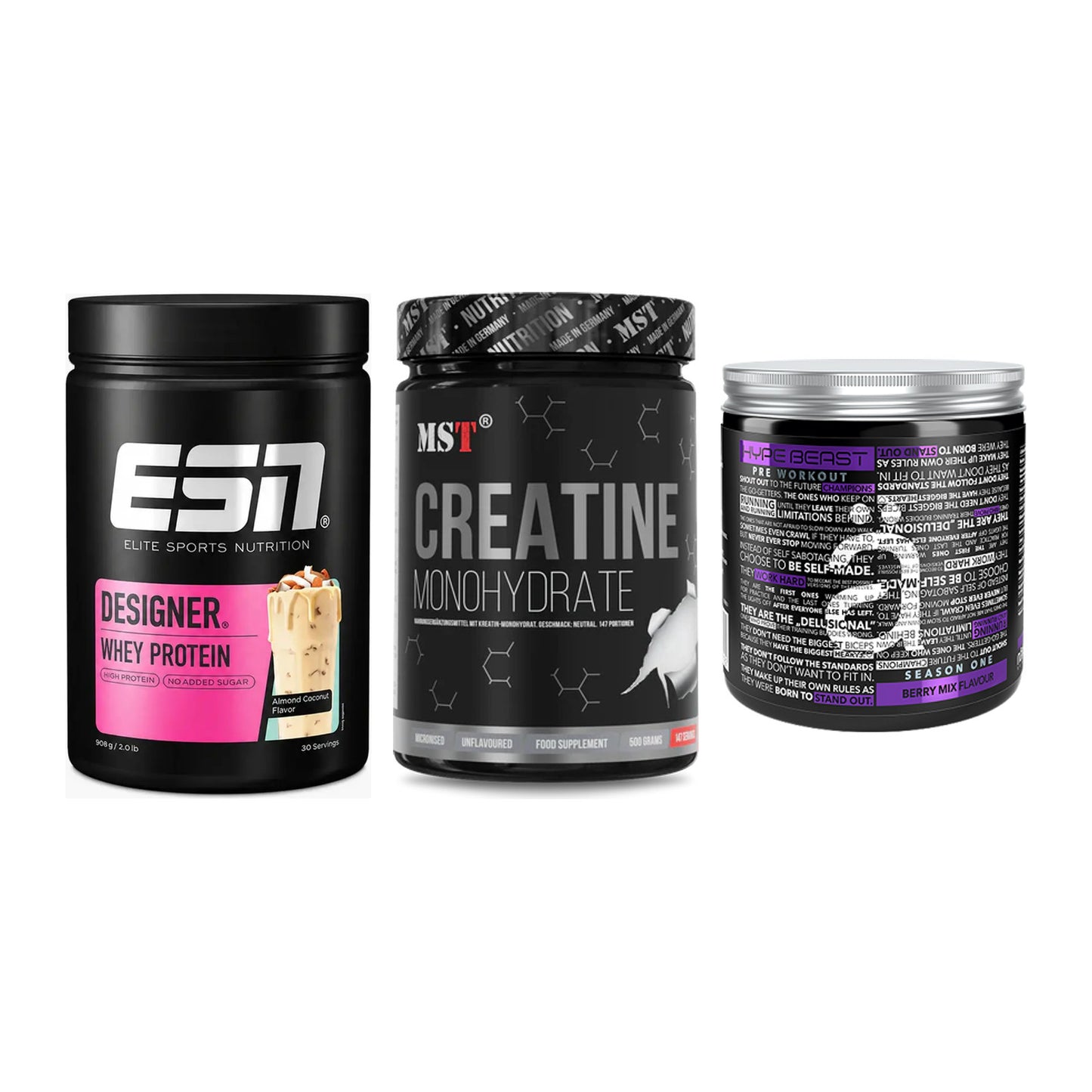 Einsteiger-Set: ESN Designer + MST Creatin + Nanosupps Hype – alle enthaltenen Artikel