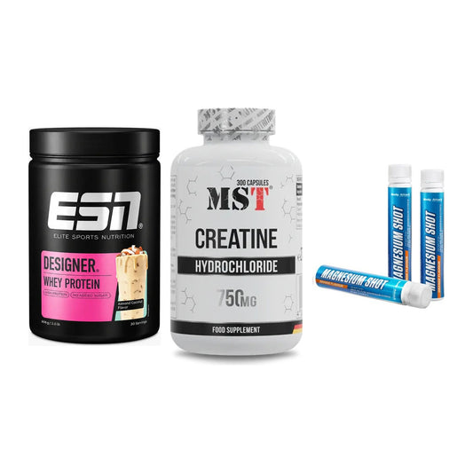 Einsteiger-Set: ESN Designer + MST Creatine HCL + Body Attack – alle enthaltenen Artikel