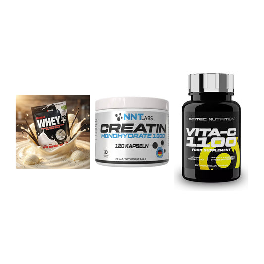 Einsteiger-Set: Sinob Honest + NNT Creatin 1000 + Scitec Vitamin C – alle enthaltenen Artikel