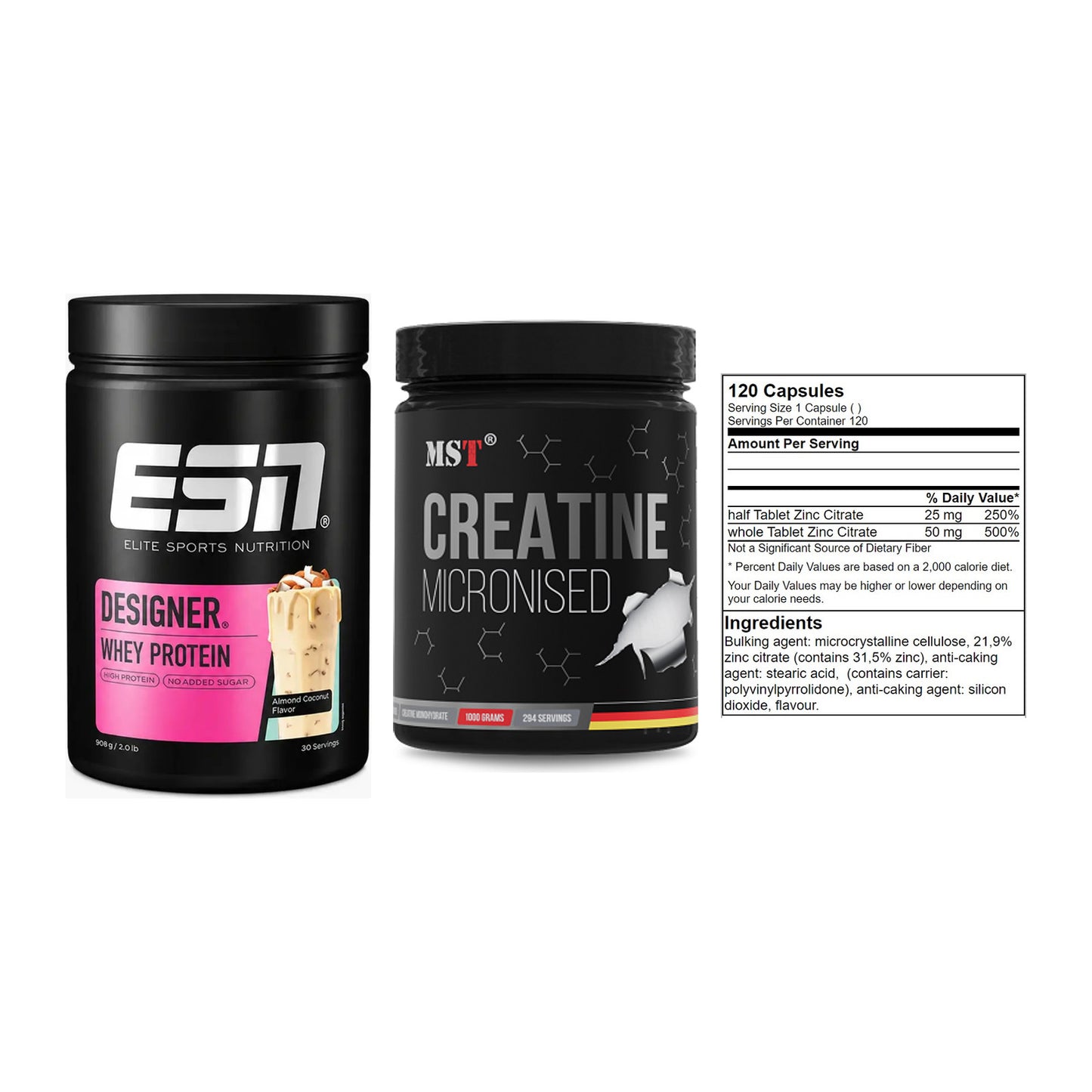 Einsteiger-Set: ESN Designer + MST Creatin + GN Zinc Citrate – alle enthaltenen Artikel