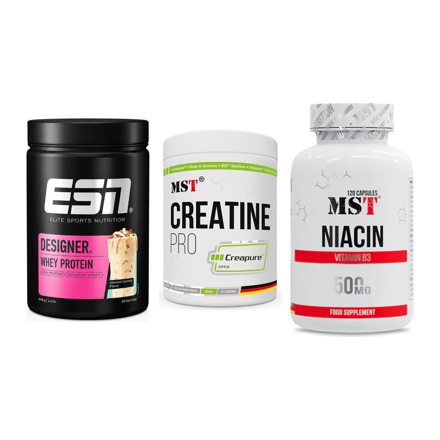 Einsteiger-Set: ESN Designer + MST Creatin Pro + MST Niacin – alle enthaltenen Artikel