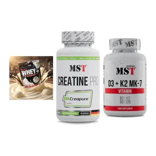 Einsteiger-Set: Sinob Honest + MST Creatine Pro + MST Vitamin D3 – alle enthaltenen Artikel