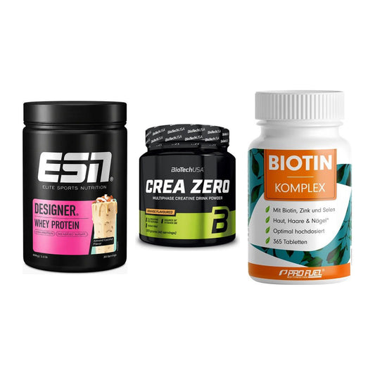 Einsteiger-Set: ESN Designer + BioTech Crea + ProFuel BIOTIN – alle enthaltenen Artikel