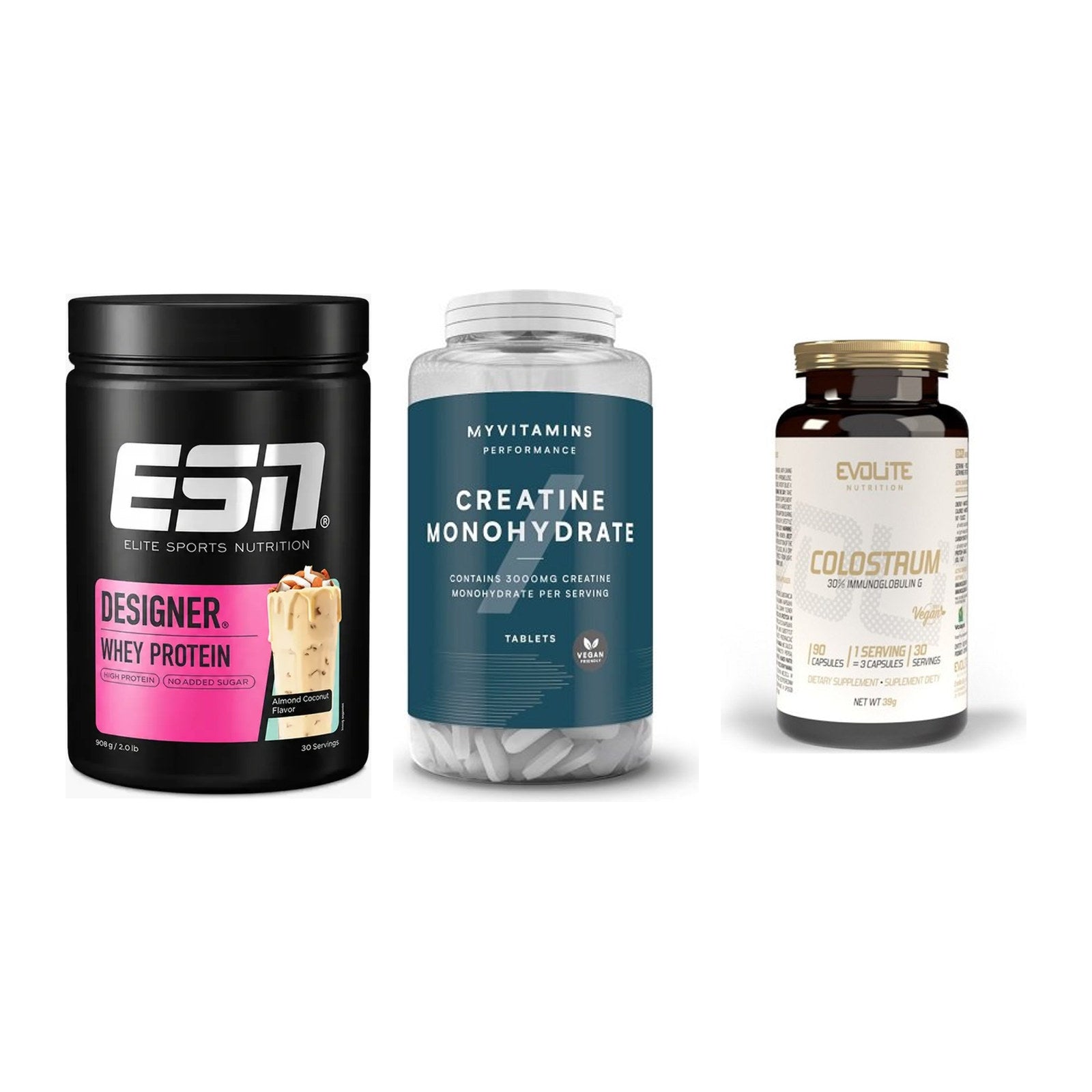 Einsteiger-Set: ESN Designer + MyProtein + Evolite Nutritio – alle enthaltenen Artikel