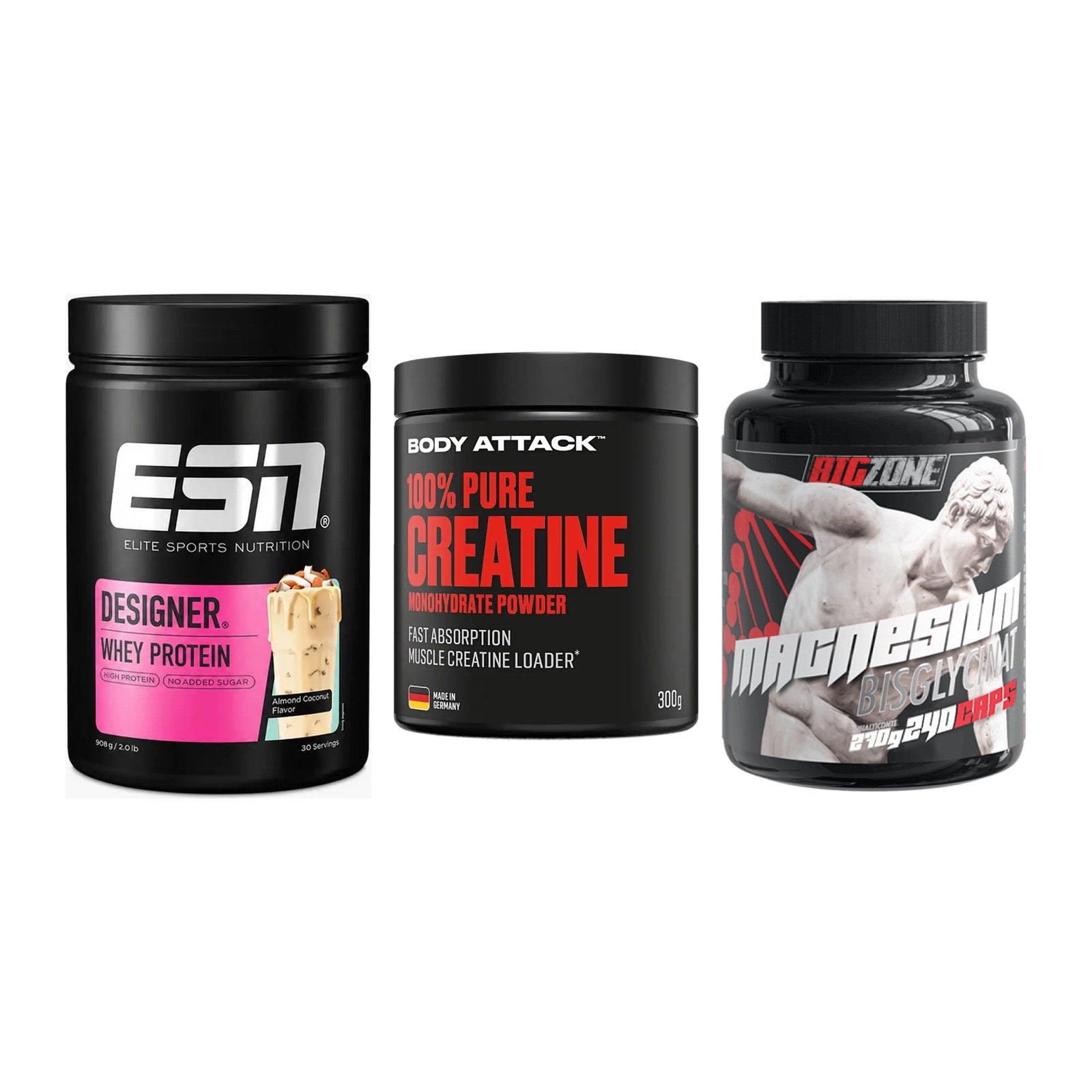 Einsteiger-Set: ESN Designer + Body Attack 100% + Big Zone Magnesi – alle enthaltenen Artikel