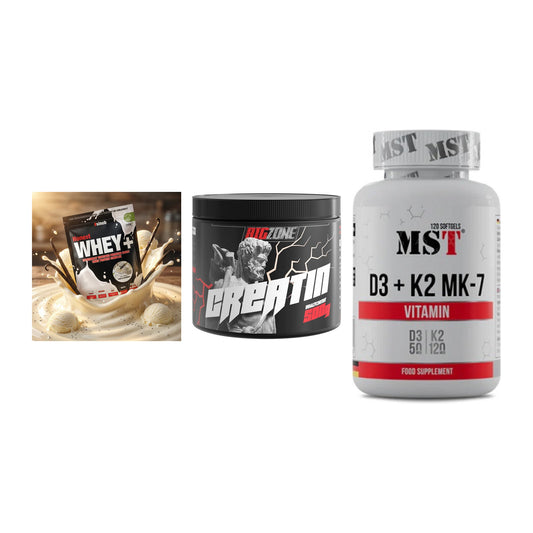 Einsteiger-Set: Sinob Honest + Big Zone Creatin + MST Vitamin D3 – alle enthaltenen Artikel