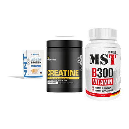 Einsteiger-Set: NNT Whey + Dedicated + MST B300 B-Compl – alle enthaltenen Artikel