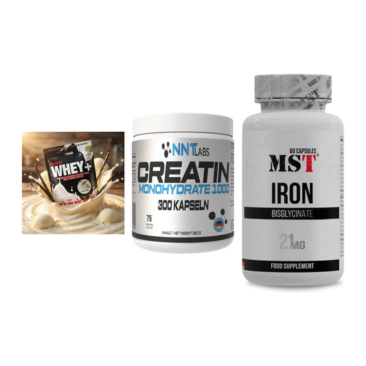 Einsteiger-Set: Sinob Honest + NNT Creatin 1000 + MST Iron Bisglyc – alle enthaltenen Artikel