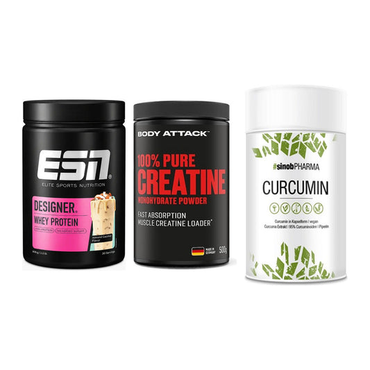 Einsteiger-Set: ESN Designer + Body Attack 100% + Sinob Curcumin – alle enthaltenen Artikel