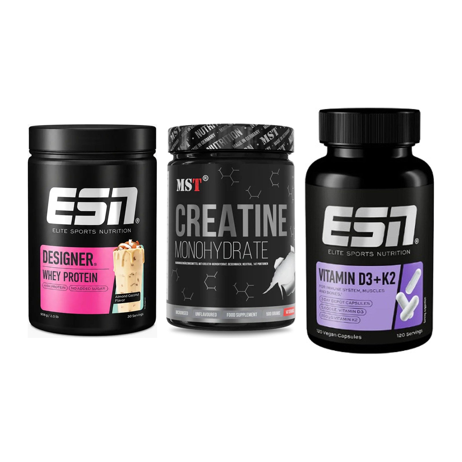 Einsteiger-Set: ESN Designer + MST Creatin + ESN Vitamin D3 – alle enthaltenen Artikel
