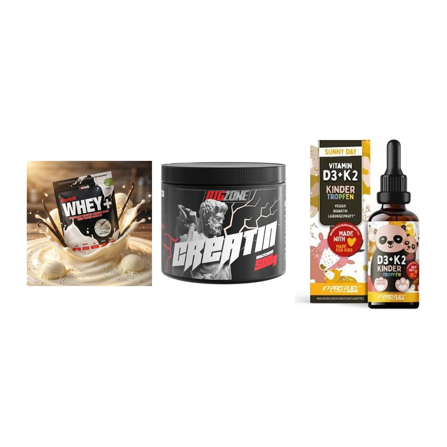 Einsteiger-Set: Sinob Honest + Big Zone Creatin + ProFuel VITAMIN – alle enthaltenen Artikel