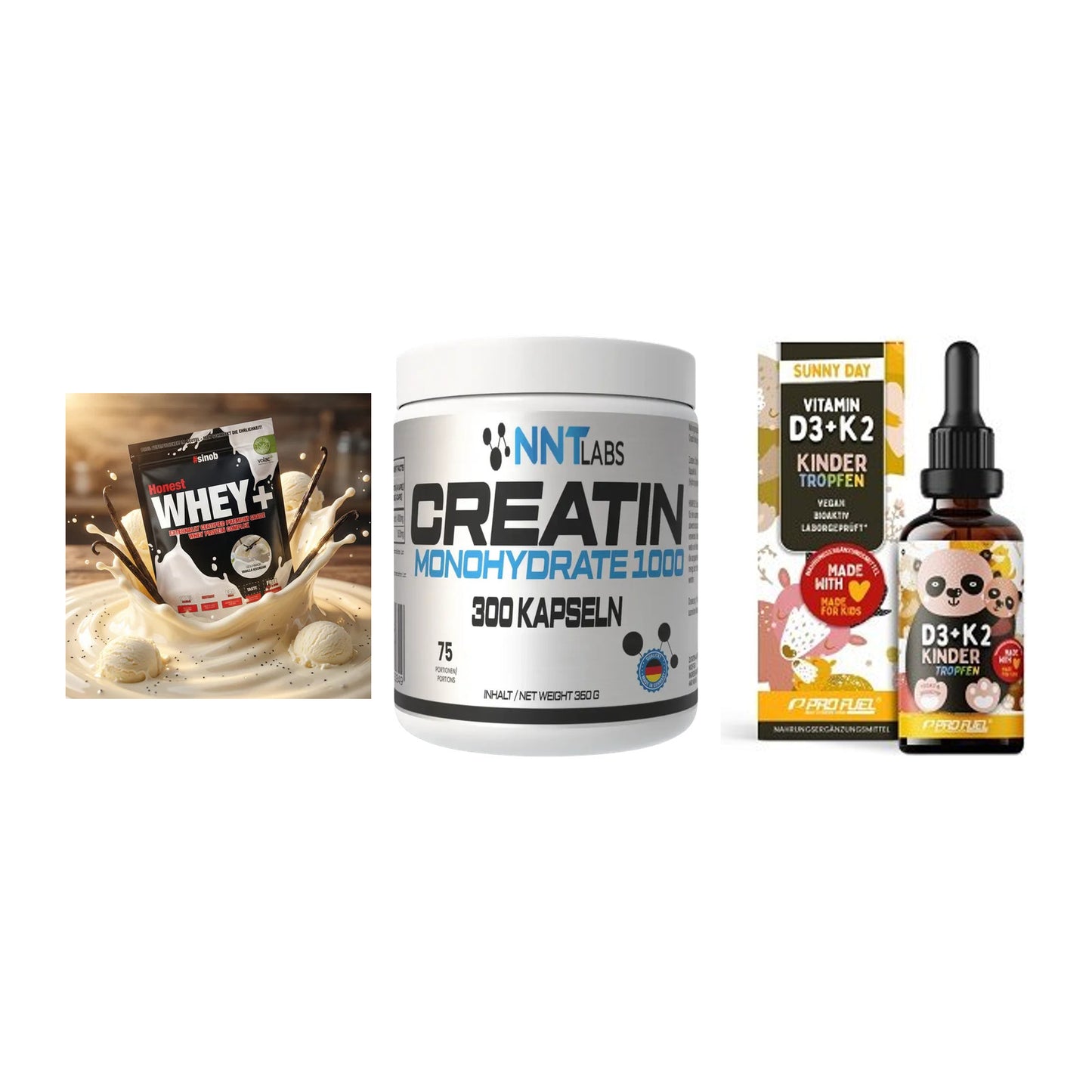 Einsteiger-Set: Sinob Honest + NNT Creatin 1000 + ProFuel VITAMIN – alle enthaltenen Artikel