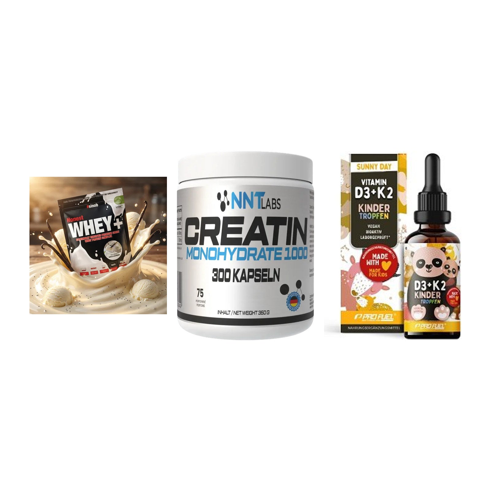 Einsteiger-Set: Sinob Honest + NNT Creatin 1000 + ProFuel VITAMIN – alle enthaltenen Artikel