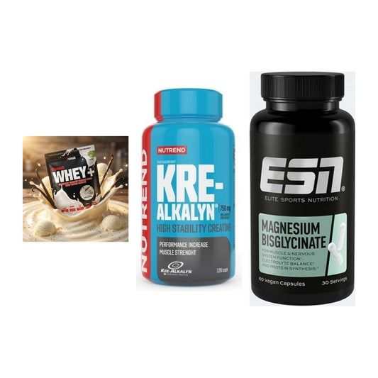 Einsteiger-Set: Sinob Honest + Nutrend Kre-Alka + ESN Magnesium – alle enthaltenen Artikel