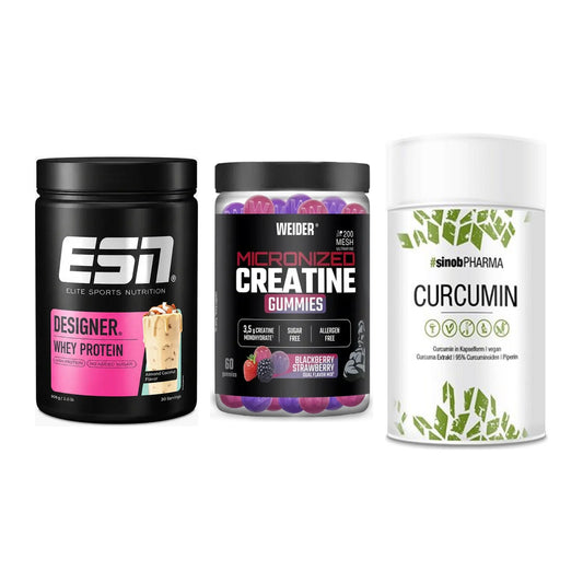 Einsteiger-Set: ESN Designer + Weider Micronize + Sinob Curcumin – alle enthaltenen Artikel