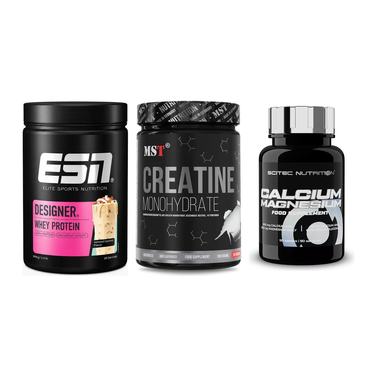 Einsteiger-Set: ESN Designer + MST Creatin + Scitec Calcium – alle enthaltenen Artikel