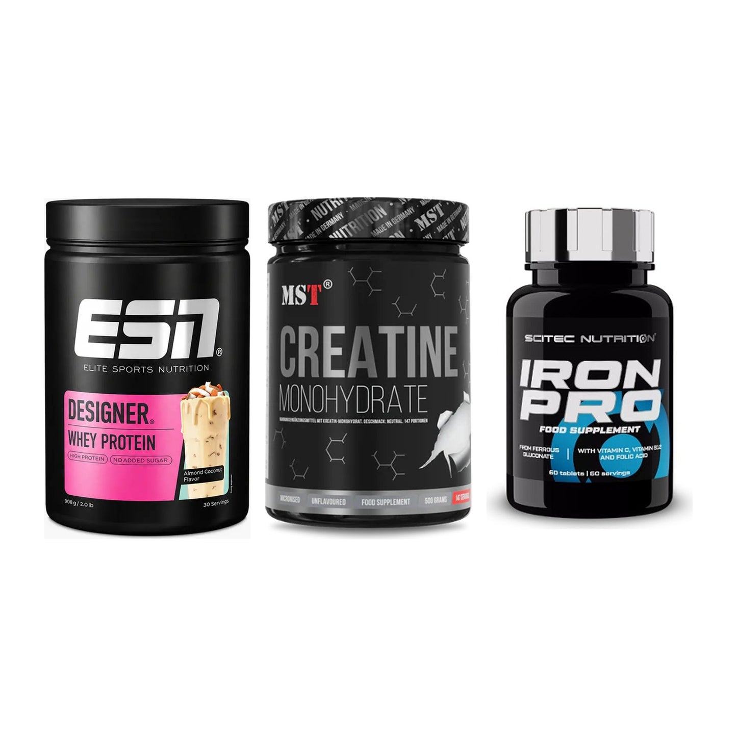 Einsteiger-Set: ESN Designer + MST Creatin + Scitec Iron Pro – alle enthaltenen Artikel