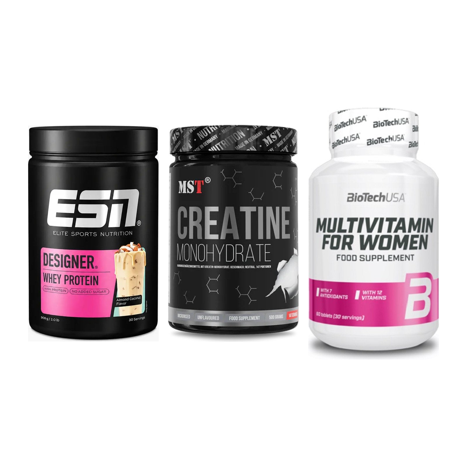 Einsteiger-Set: ESN Designer + MST Creatin + BioTech Multivit – alle enthaltenen Artikel