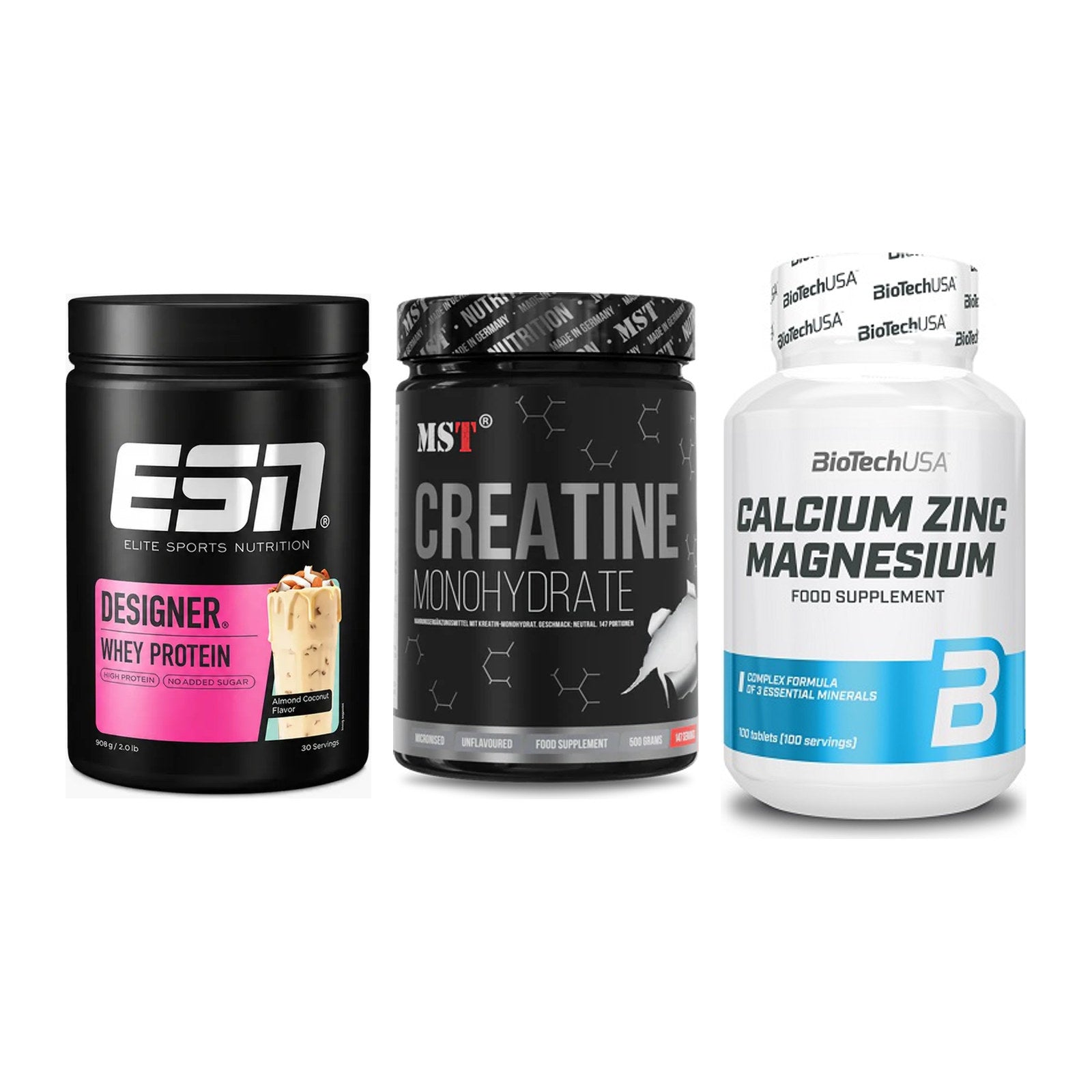 Einsteiger-Set: ESN Designer + MST Creatin + BioTech Calcium – alle enthaltenen Artikel