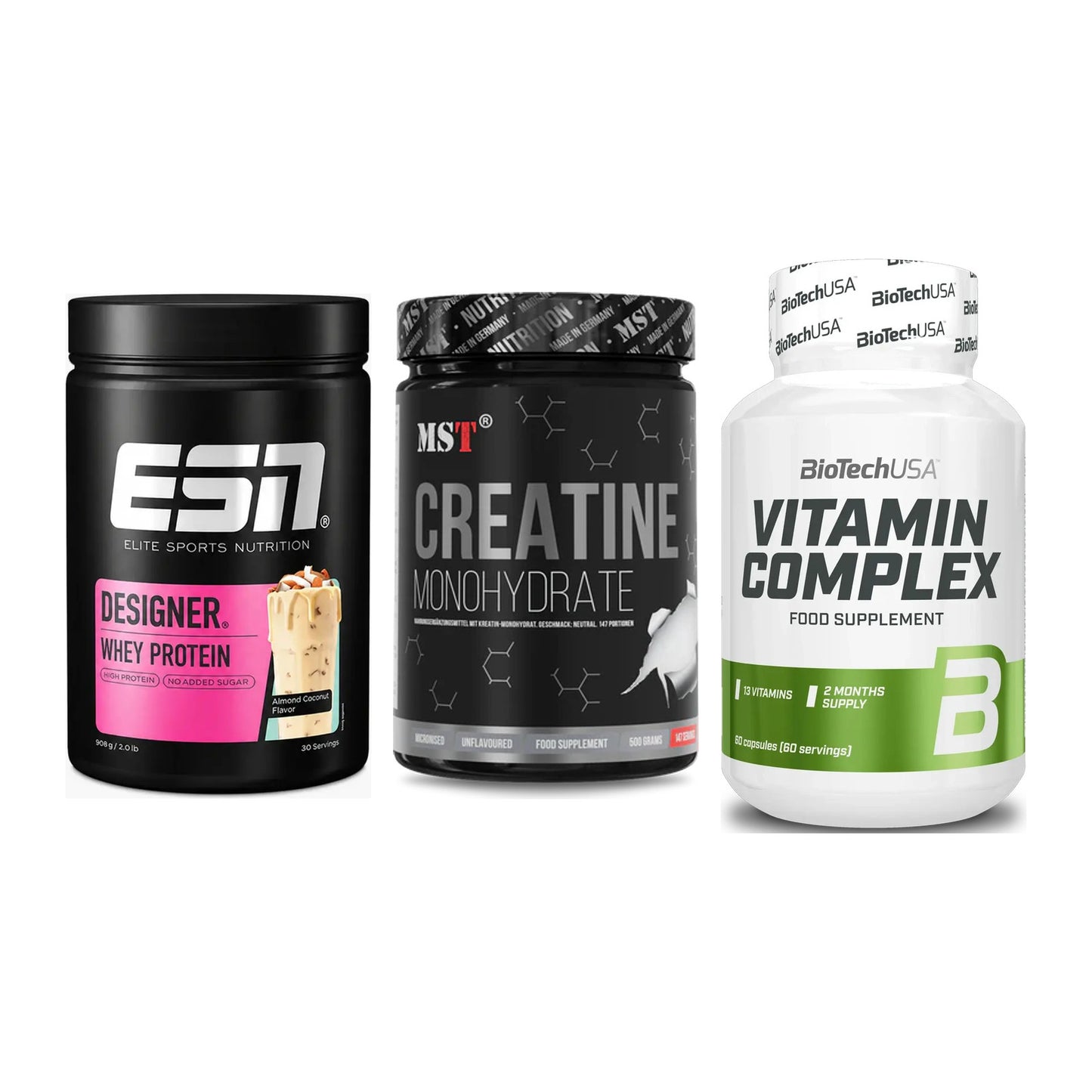Einsteiger-Set: ESN Designer + MST Creatin + BioTech Vitamin – alle enthaltenen Artikel