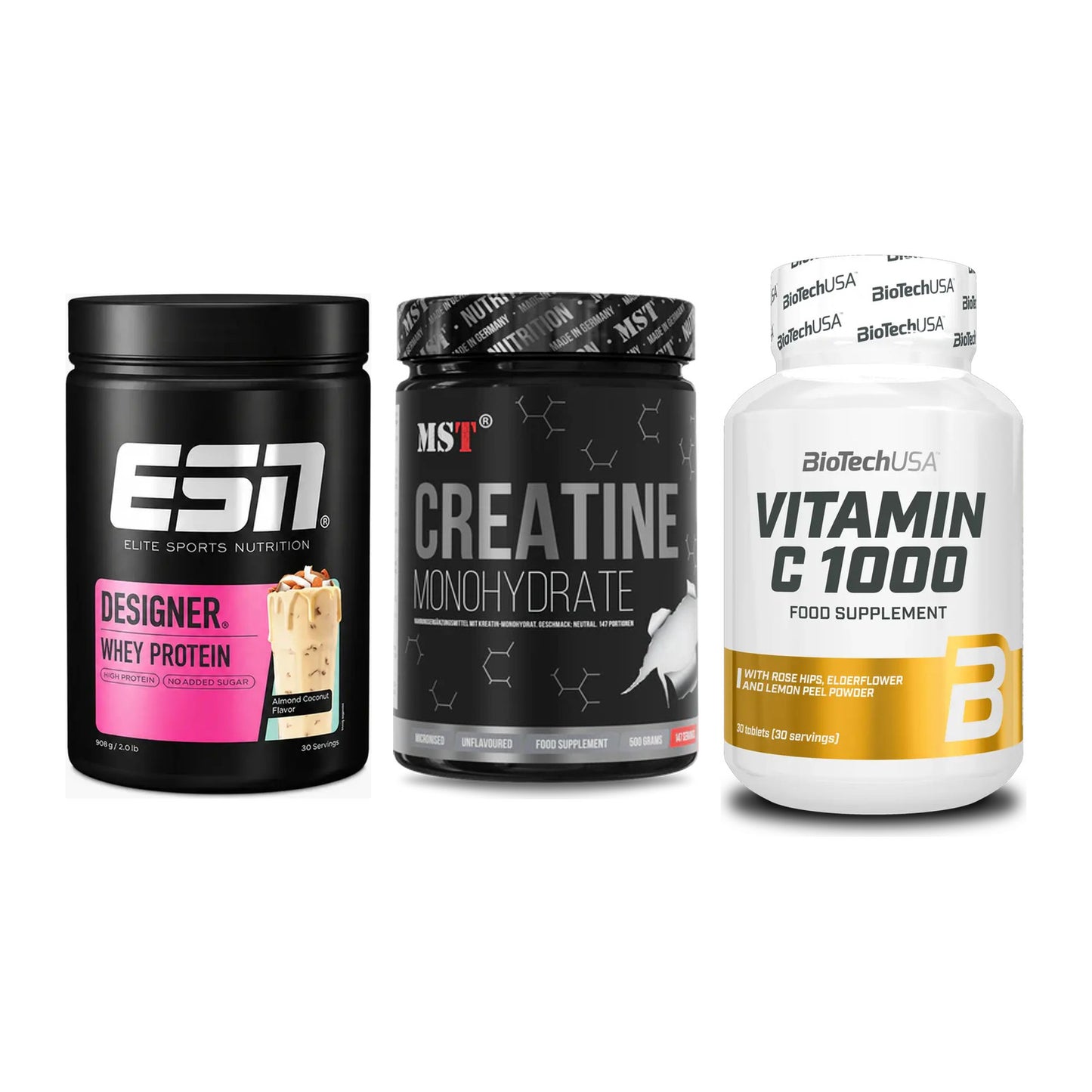 Einsteiger-Set: ESN Designer + MST Creatin + BioTech Vitamin – alle enthaltenen Artikel
