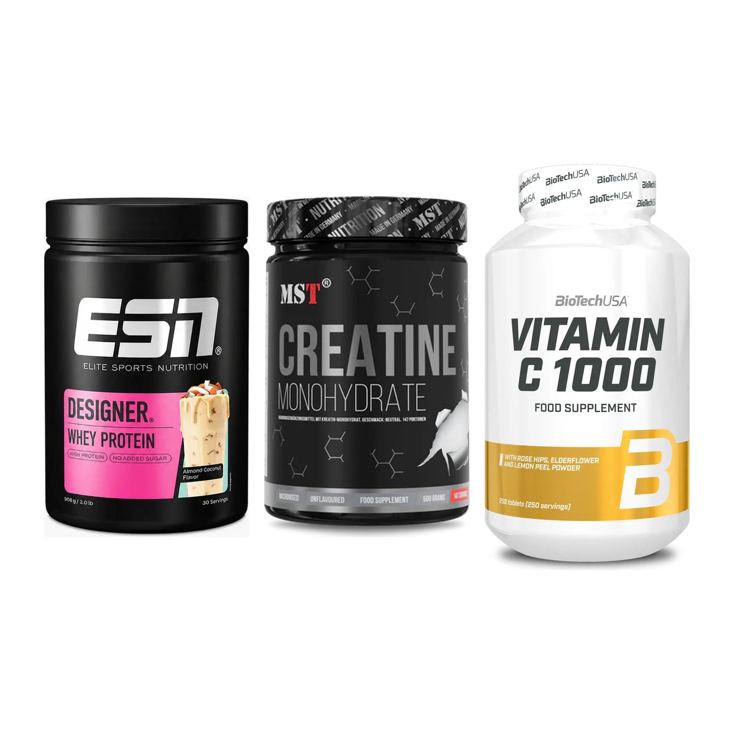 Einsteiger-Set: ESN Designer + MST Creatin + BioTech Vitamin – alle enthaltenen Artikel