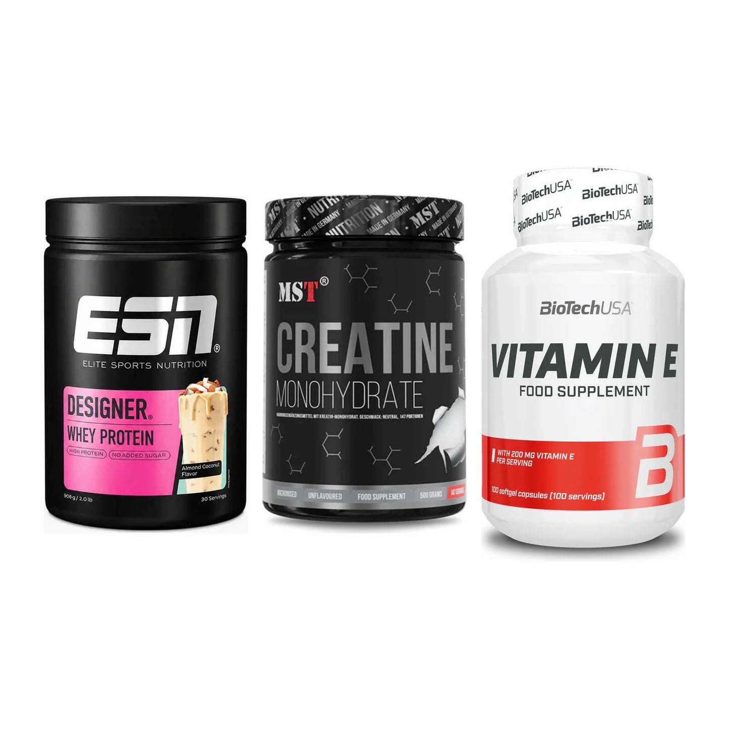 Einsteiger-Set: ESN Designer + MST Creatin + BioTech Vitamin – alle enthaltenen Artikel