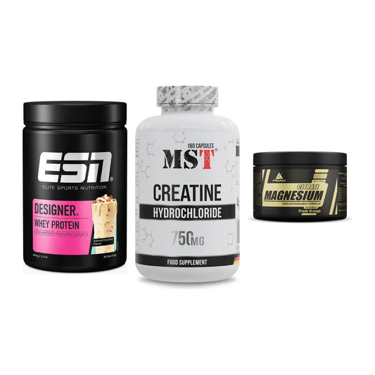 Einsteiger-Set: ESN Designer + MST Creatine HCL + Peak Magnesium – alle enthaltenen Artikel